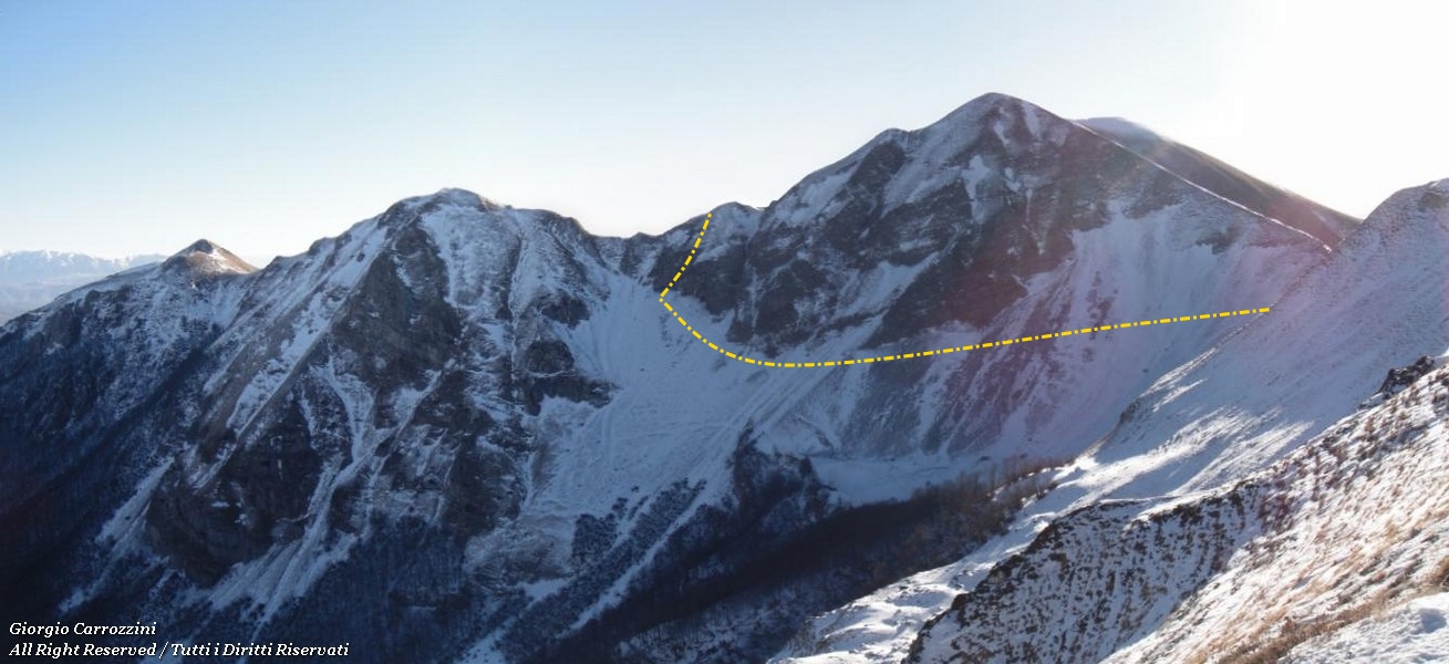 Monte Elefante, ultimo canalino parete nord