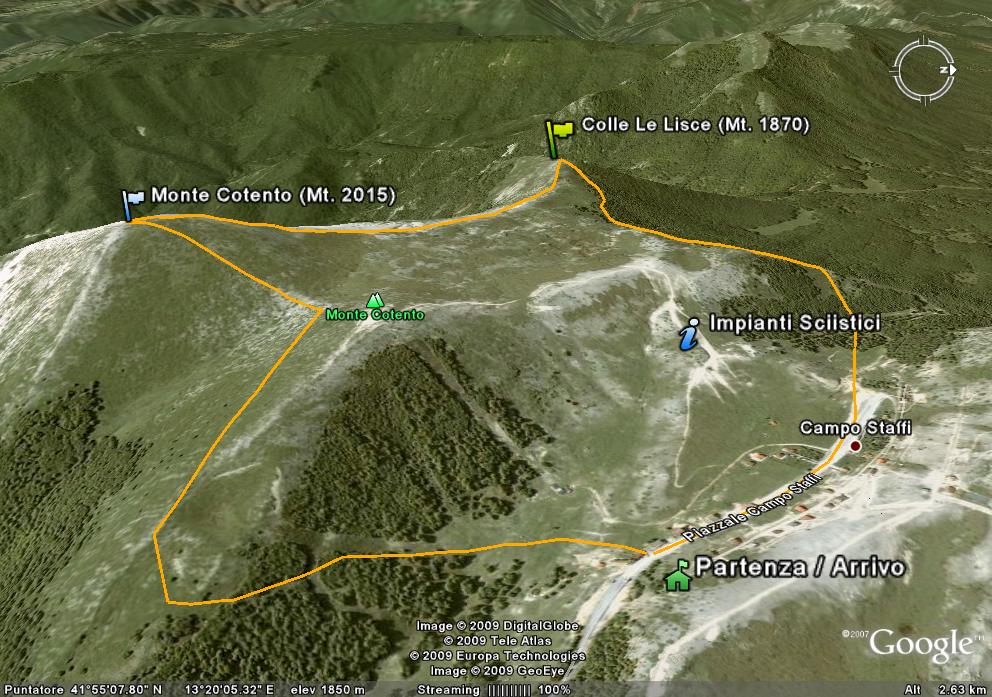 Monte Cotento (Mt. 2015) e Colle delle Lisce (Mt. 1870)