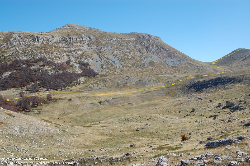 Torricella Nord (2071 m) e Torricella Sud (2098 m) dal Valico della Chiesola di Lucoli