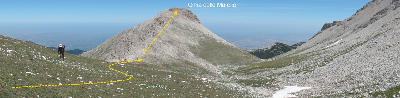 Cima delle Murelle (2596 m) dal Rifugio Pomilio