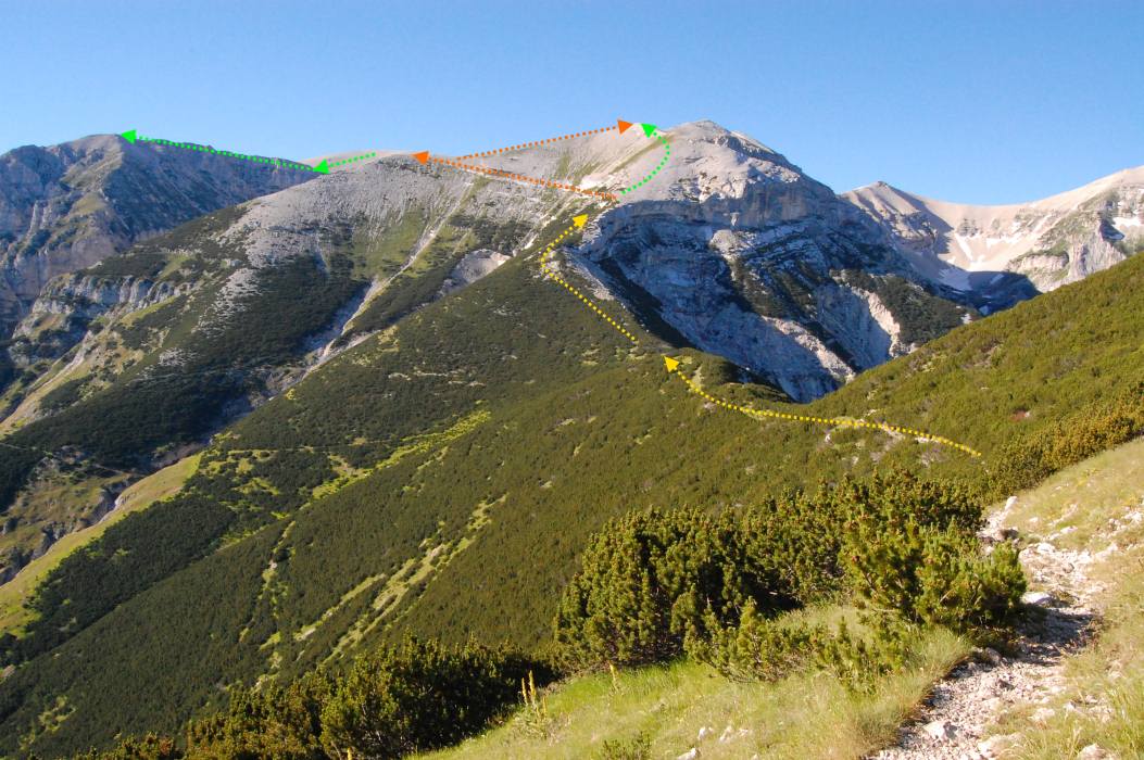 Cima delle Murelle (2596 m) dal Rifugio Pomilio