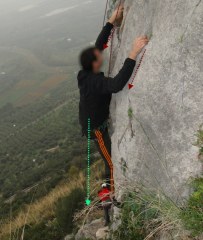 La forza e posizione delle braccia in arrampicata