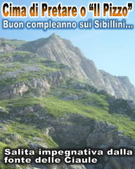 Pizzo o Cima di Pretare per la Fonte delle Ciaule